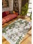 Salon Halısı Modern Eskitme Yeşil Gri Kaydırmaz Kesme Yıkanabilir Ince Halı Tüysüz Kilim 1
