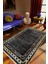 Salon Halısı Klasik Zincir Desenli Siyah Kaydırmaz Kesme Yıkanabilir Ince Halı Tüysüz Kilim 1