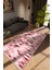 Modern Pembe Dijital Baskı Halı Kaydırmaz Ince Yıkanabilir 1