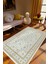 Salon Halısı Eskitme Klasik Turuncu Turkuaz Kaydırmaz Kesme Yıkanabilir Ince Halı Tüysüz Kilim 1