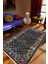 Salon Halısı Figürlü Çiçekli Gri Siyah Bordo Kaydırmaz Kesme Yıkanabilir Ince Halı Tüysüz Kilim 1