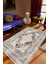 Salon Halısı Klasik Gri Kaydırmaz Kesme Yıkanabilir Ince Halı Tüysüz Kilim 1