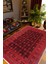 Kilim Desenli Otantik Eskitme Bordo Kaydırmaz Kesme Yıkanabilir Ince Halı 1