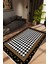 Salon Halısı Modern Geometrik Kahverengi Siyah Beyaz Kaydırmaz Yıkanabilir Ince Halı Tüysüz Kilim 1