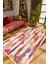 Salon Halısı Pastel Modern Pembe Kaydırmaz Kesme Yıkanabilir Ince Halı Tüysüz Kilim 1