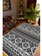 Salon Halısı Kilim Otantik Eskitme Siyah Gri Kaydırmaz Yıkanabilir Ince Halı Tüysüz Kilim 1