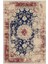 Kilim Desenli Otantik Eskitme Lacivert Kaydırmaz Kesme Yıkanabilir Ince Halı 2