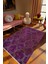 Klasik Mor Dijital Baskı Halı Kaydırmaz Ince Yıkanabilir 1