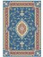Salon Halısı Salon Halısı Eskitme Mavi Bordo Ekru Kaydırmaz Kesme Yıkanabilir Ince Halı Tüysüz Kilim 2