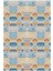 Salon Halısı Otantik Eskitme Patchwork Mavi Kaydırmaz Kesme Yıkanabilir Ince Halı Tüysüz Kilim 2