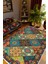 Salon Halısı Otantik Eskitme Patchwork Mavi Kaydırmaz Kesme Yıkanabilir Ince Halı Tüysüz Kilim 1