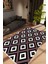Salon Halısı Modern Geometrik Mor Beyaz Siyah Kaydırmaz Kesme Yıkanabilir Ince Halı Tüysüz Kilim 1