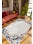 Salon Halısı Figürlü Çiçekli Gri Kaydırmaz Kesme Yıkanabilir Ince Halı Tüysüz Kilim 1