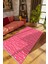 Modern Çizgili Pembe Dijital Baskı Halı Kaydırmaz Ince Yıkanabilir 1