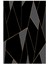 Salon Halısı Modern Geometrik Siyah Gri Kaydırmaz Kesme Yıkanabilir Ince Halı Tüysüz Kilim 2