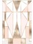 Salon Halısı Modern Geometrik Metalik Pembe Kahverengi Kaydırmaz Yıkanabilir Ince Halı Tüysüz Kilim 2