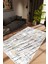 Salon Halısı Modern Eskitme Gri Beyaz Siyah Kaydırmaz Kesme Yıkanabilir Ince Halı Tüysüz Kilim 1
