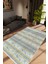 Salon Halısı Modern Çizgili Gri Altın Kaydırmaz Kesme Yıkanabilir Ince Halı Tüysüz Kilim 1