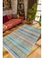 Salon Halısı Eskitme Çizgili Gri Kaydırmaz Kesme Yıkanabilir Ince Halı Tüysüz Kilim 1