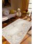 Salon Halısı Çiçekli Metalik Vizon Mor Kahverengi Kaydırmaz Yıkanabilir Ince Halı Tüysüz Kilim 1