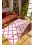 Modern Pembe Dijital Baskı Halı Kaydırmaz Ince Yıkanabilir 1