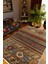 Salon Halısı Otantik Eskitme Kahverengi Kaydırmaz Kesme Yıkanabilir Ince Halı Tüysüz Kilim 1