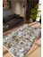 Salon Halısı Doku Eskitme Gri Kaydırmaz Kesme Yıkanabilir Ince Halı Tüysüz Kilim 1