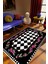 Salon Halısı Figürlü Çiçekli Siyah Beyaz Mor Kaydırmaz Kesme Yıkanabilir Ince Halı Tüysüz Kilim 1