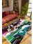 Salon Halısı Pastel Modern Siyah Kaydırmaz Kesme Yıkanabilir Ince Halı Tüysüz Kilim 1