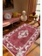 Salon Halısı Klasik Eskitme Bordo Kaydırmaz Kesme Yıkanabilir Ince Halı Tüysüz Kilim 1