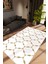 Salon Halısı Modern Geometrik Kahverengi Krem Kaydırmaz Kesme Yıkanabilir Ince Halı Tüysüz Kilim 1