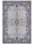 Salon Halısı Klasik Eskitme Gri Indigo Kaydırmaz Kesme Yıkanabilir Ince Halı Tüysüz Kilim 2