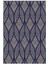 Salon Halısı Modern Geometrik Lacivert Krem Kaydırmaz Kesme Yıkanabilir Ince Halı Tüysüz Kilim 2