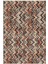 Salon Halısı Kilim Otantik Eskitme Zikzak Kahverengi Kaydırmaz Yıkanabilir Ince Halı Tüysüz Kilim 2