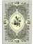 Salon Halısı Çiçekli Gül Kilim Motifi Yeşil Kaydırmaz Yıkanabilir Ince Halı Tüysüz Kilim 2