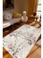 Salon Halısı Figürlü Çiçekli Gri Kahverengi Kaydırmaz Kesme Yıkanabilir Ince Halı Tüysüz Kilim 1