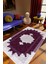 Salon Halısı Klasik Mor Gri Kaydırmaz Kesme Yıkanabilir Ince Halı Tüysüz Kilim 1