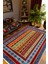 Salon Halısı Kilim Desenli Otantik Eskitme Bordo Kaydırmaz Kesme Yıkanabilir Ince Halı Tüysüz Kilim 1