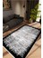 Salon Halısı Doku Eskitme Siyah Kaydırmaz Kesme Yıkanabilir Ince Halı Tüysüz Kilim 1