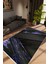 Salon Halısı Modern Mor Siyah Lacivert Kaydırmaz Kesme Yıkanabilir Ince Halı Tüysüz Kilim 1