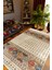 Kilim Desenli Otantik Eskitme Bej Kaydırmaz Kesme Yıkanabilir Ince Halı 1