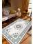 Salon Halısı Klasik Gri Krem Kaydırmaz Kesme Yıkanabilir Ince Halı Tüysüz Kilim 1