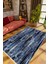 Salon Halısı Pastel Modern Lacivert Beyaz Kaydırmaz Kesme Yıkanabilir Ince Halı Tüysüz Kilim 1