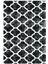 Salon Halısı Modern Geometrik Siyah Krem Kaydırmaz Kesme Yıkanabilir Ince Halı Tüysüz Kilim 2