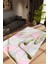 Salon Halısı Taş Mermer Modern Mor Mavi Pembe Metalik Kaydırmaz Yıkanabilir Ince Halı Tüysüz Kilim 1