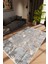 Salon Halısı Modern Çizgili Gri Kahverengi Kaydırmaz Kesme Yıkanabilir Ince Halı Tüysüz Kilim 1