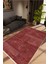 Salon Halısı Modern Eskitme Bordo Kaydırmaz Kesme Yıkanabilir Ince Halı Tüysüz Kilim 1