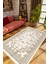 Salon Halısı Figürlü Çiçekli Ekru Krem Kaydırmaz Kesme Yıkanabilir Ince Halı Tüysüz Kilim 1