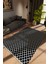 Modern Siyah Dijital Baskı Halı Kaydırmaz Ince Yıkanabilir 1