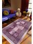 Salon Halısı Klasik Mor Kaydırmaz Kesme Yıkanabilir Ince Halı Tüysüz Kilim 1